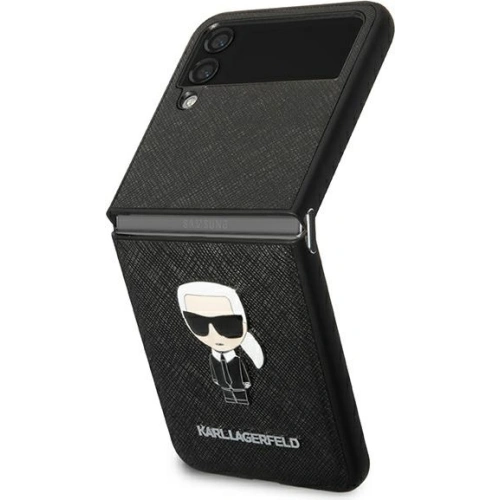 Kup Case Karl Lagerfeld KLHCZF4IKMSBK Samsung Galaxy Z Flip 4 schwarz/buch Saffiano Ikonik Metall - KLD1019 - {ean13} - Sklep Home Screen