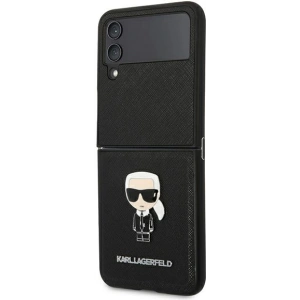 Kup Etui Karl Lagerfeld KLHCZF4IKMSBK Samsung Galaxy Z Flip 4 fekete/black book Saffiano Ikonik Metal - KLD1019 - {ean13} - Sklep Home Screen