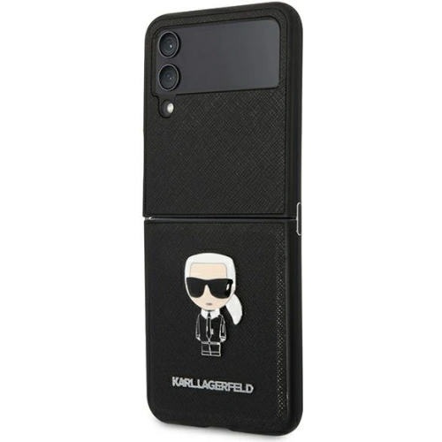 Kup Case Karl Lagerfeld KLHCZF4IKMSBK Samsung Galaxy Z Flip 4 schwarz/buch Saffiano Ikonik Metall - KLD1019 - {ean13} - Sklep Home Screen