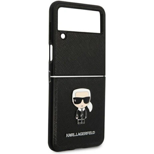 Kup Case Karl Lagerfeld KLHCZF4IKMSBK Samsung Galaxy Z Flip 4 schwarz/buch Saffiano Ikonik Metall - KLD1019 - {ean13} - Sklep Home Screen