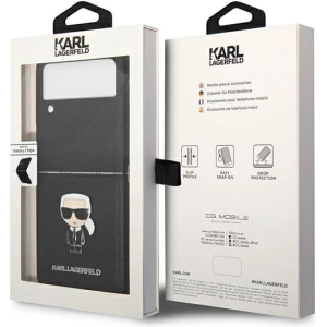 Kup Etui Karl Lagerfeld KLHCZF4IKMSBK Samsung Galaxy Z Flip 4 fekete/black book Saffiano Ikonik Metal - KLD1019 - {ean13} - Sklep Home Screen