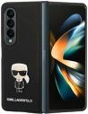 Etui Karl Lagerfeld KLHCZFD4IKMSBK Samsung Galaxy Z Fold 4 černý/black book Saffiano Ikonik Metal