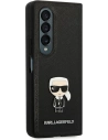 Kup Case Karl Lagerfeld KLHCZFD4IKMSBK Samsung Galaxy Z Fold 4 schwarz / black Buch Saffiano Ikonik Metall - KLD1020 - {ean13} - Sklep Home Screen