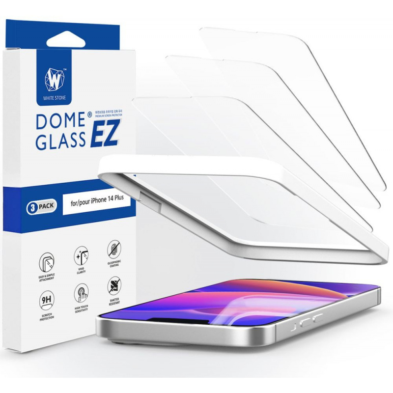 Kup Szkło hartowane Whitestone EZ Glass Apple iPhone 14 Plus [3 PACK] - 8809365407187 - WSD075 - Homescreen.pl