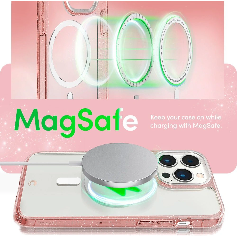 Etui Spigen Cyrill Shine Mag MagSafe Apple iPhone 14 Pro Glitter Rose