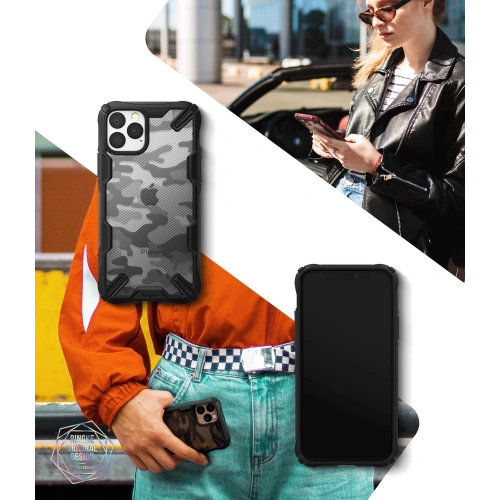 Kup Etui Ringke Fusion-X Design Apple iPhone 11 Pro Camo (Moro) Black - RGK992MOB - {ean13} - Sklep Home Screen
