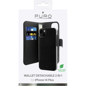 Etui PURO Wallet Detachable 2w1 Apple iPhone 14 Plus / 15 Plus (czarny)
