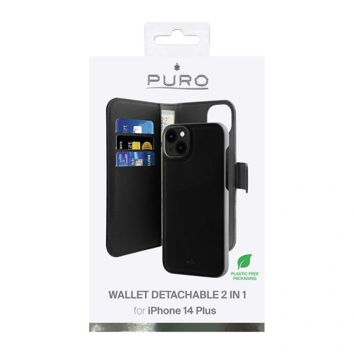 Buy PURO Wallet Detachable 2in1 Apple iPhone 14 Plus / 15 Plus (black) - PUR616 - {ean13} - Home Screen Store Europe