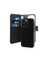 Etui PURO Wallet Levehető 2w1 Apple iPhone 14 Pro (fekete)