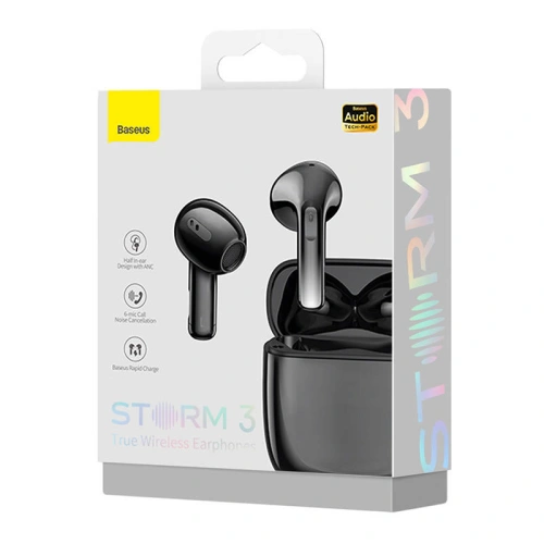 Buy Baseus Storm 3 Earbuds TWS ANC (black) - BSU3513 - {ean13} - Home Screen Store Europe