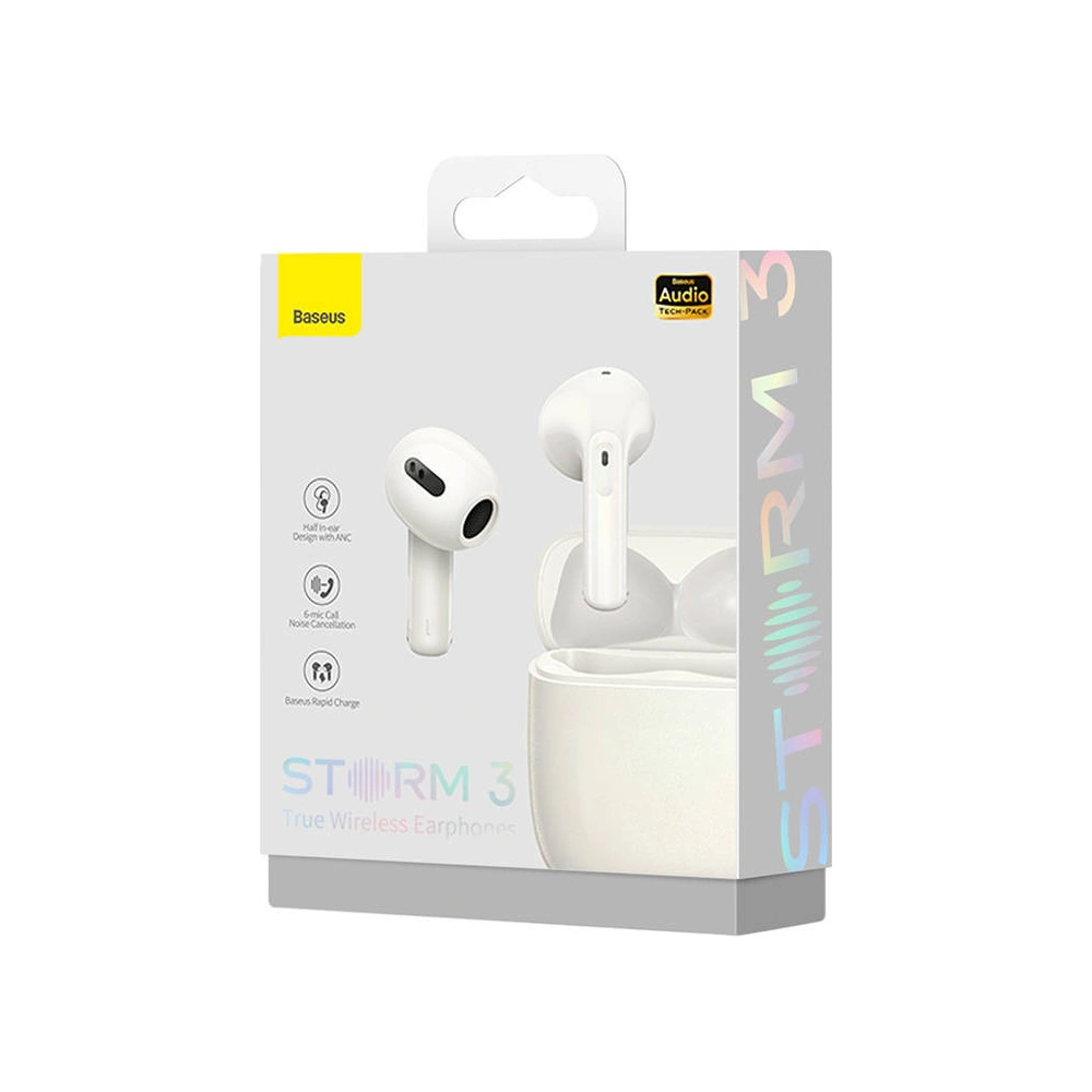 Słuchawki TWS Baseus Storm 3, ANC (białe)