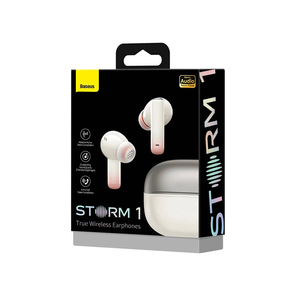 Słuchawki TWS Baseus Storm 1, ANC (białe)