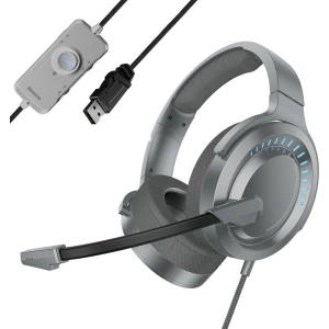 Buy Baseus GAMO USB headphones with microphone and remote for players gray - BSU3533GRY - {ean13} - Home Screen Store Europe