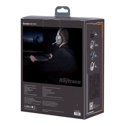 Buy Baseus GAMO USB headphones with microphone and remote for players gray - BSU3533GRY - {ean13} - Home Screen Store Europe