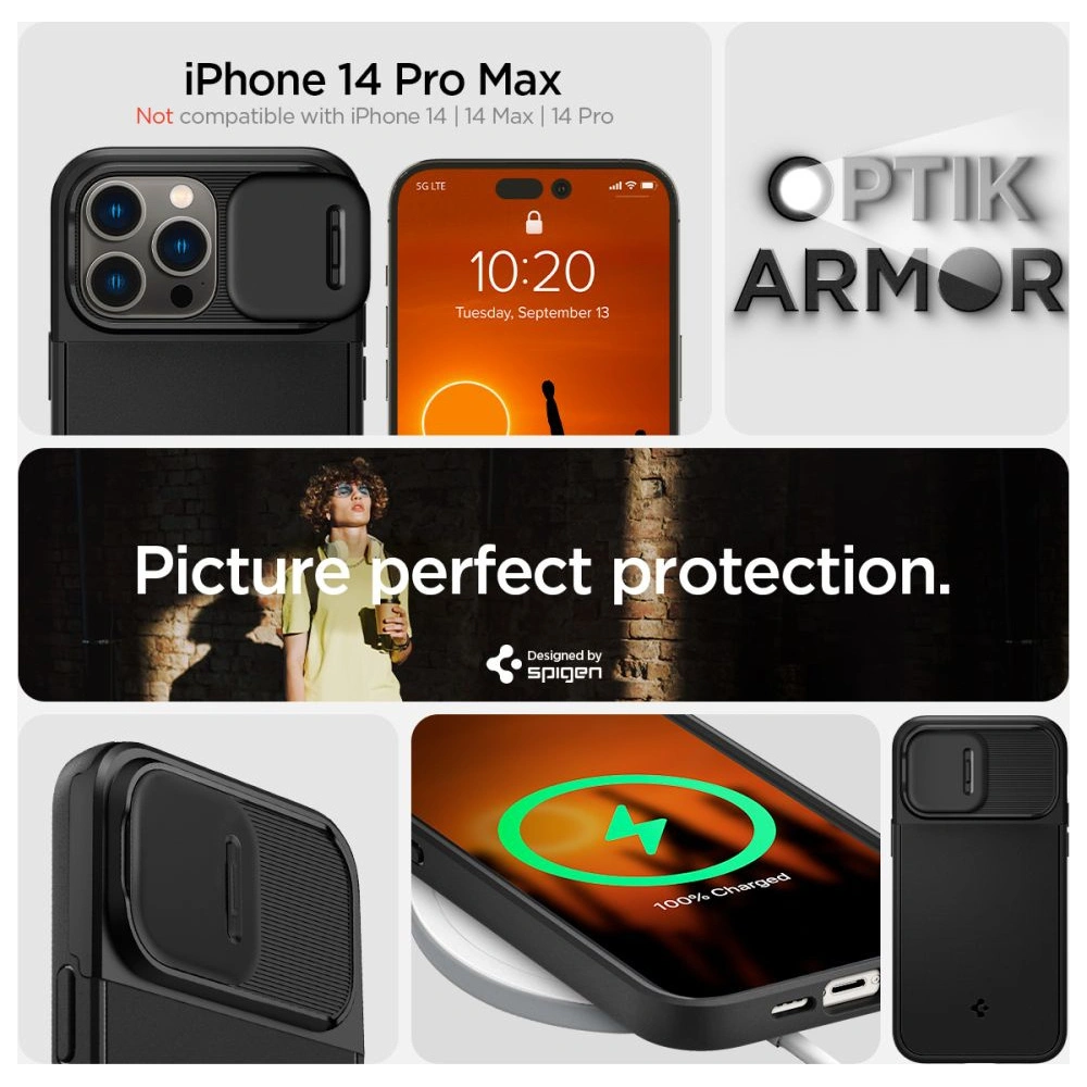 Etui Spigen Optik Armor Mag MagSafe Apple iPhone 14 Pro Max Black