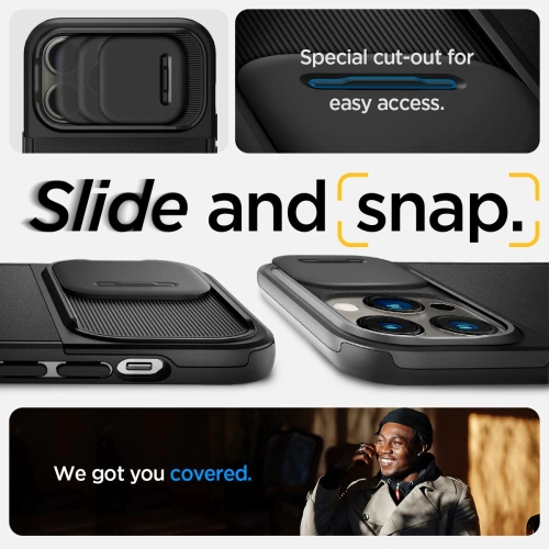 Kup Etui Spigen Optik Armor Mag MagSafe Apple iPhone 14 Pro Max Fekete - SPN2482 - {ean13} - Sklep Home Screen
