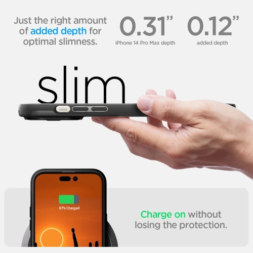 Kup Case Spigen Optik Armor Mag MagSafe Apple iPhone 14 Pro Max Schwarz - SPN2482 - {ean13} - Sklep Home Screen