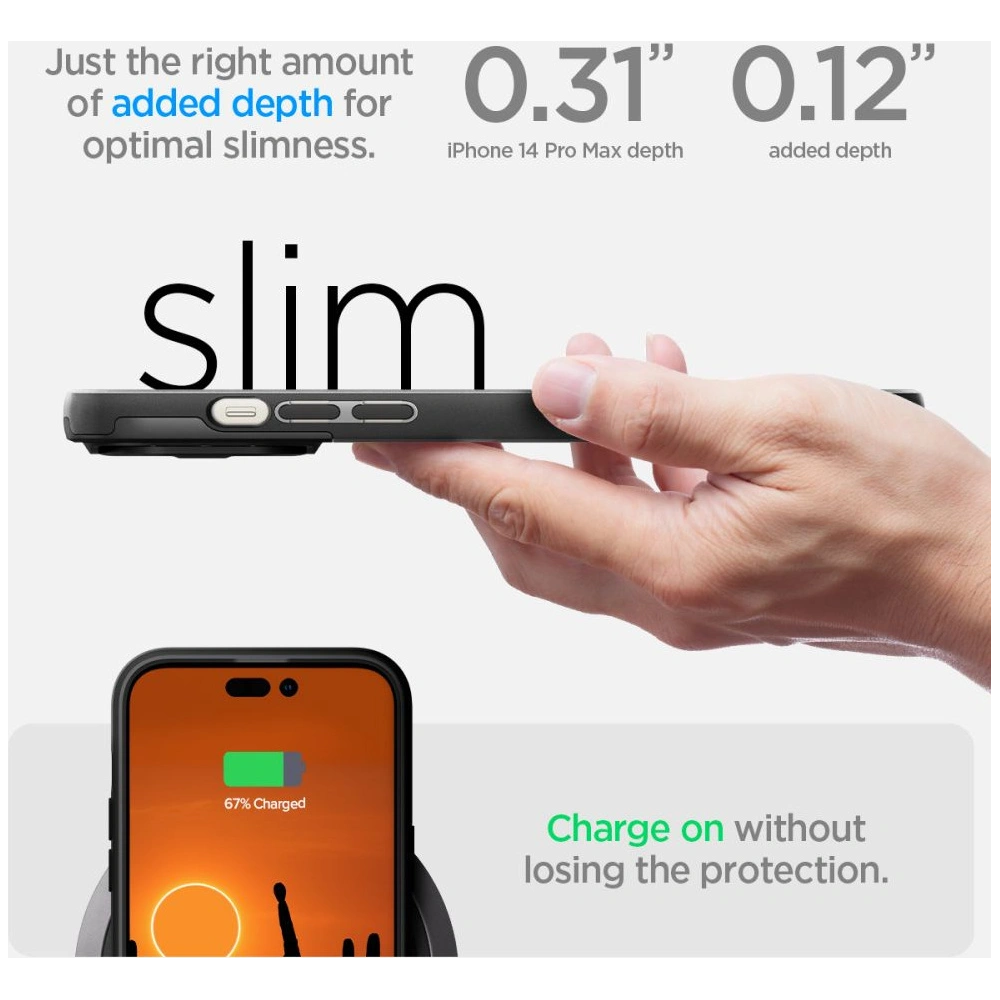 Etui Spigen Optik Armor Mag MagSafe Apple iPhone 14 Pro Max Black