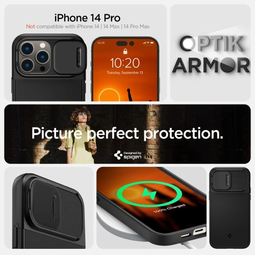 Buy Spigen Optik Armor Mag MagSafe Apple iPhone 14 Pro Black - SPN2483 - {ean13} - Home Screen Store Europe