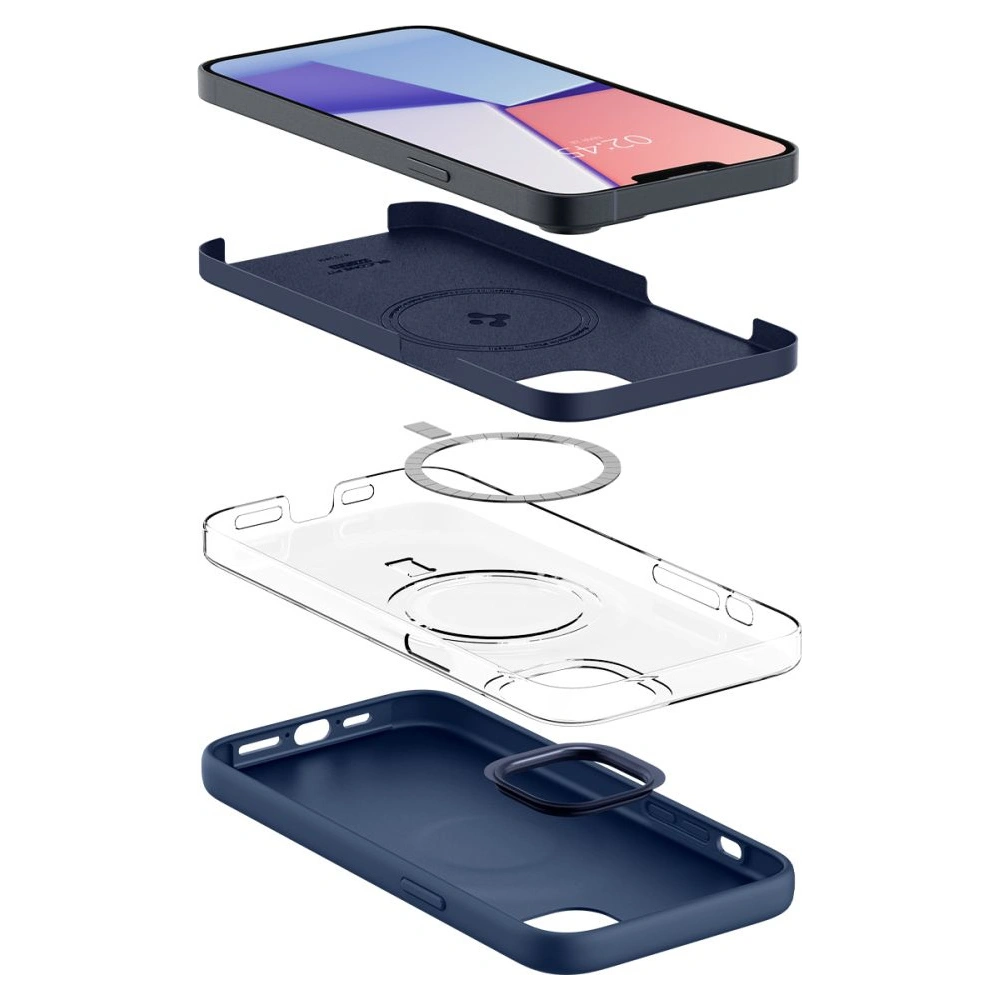 Etui Spigen Silicone Fit Mag MagSafe Apple iPhone 14 Plus / 15 Plus Navy Blue
