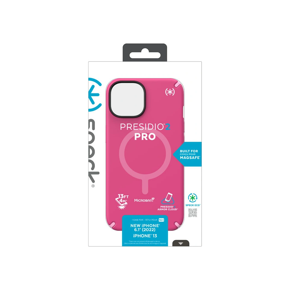 Etui Speck Presidio2 Pro MagSafe MICROBAN Apple iPhone 14 (Digitalpink / Blossompink / White)