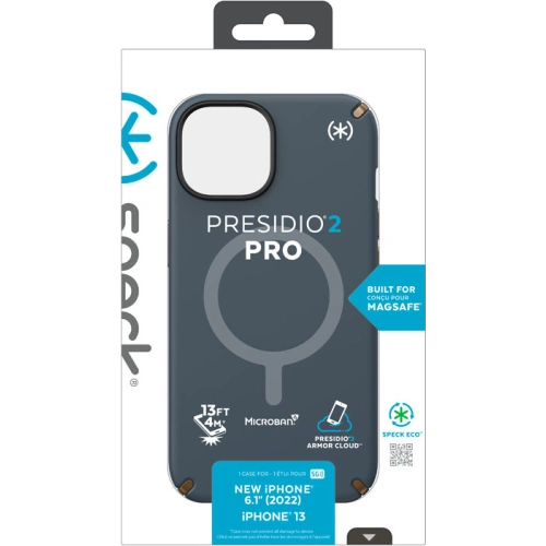 Buy Speck Presidio2 Pro MagSafe MICROBAN Apple iPhone 14 (Charcoal / Cool Bronze / Slate) - SPK334 - {ean13} - Home Screen Store Europe