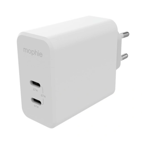 Kup Hálózati töltő Mophie Gan Charger Dual dupla USB-C bemenettel 67W (fehér) - MPH055 - {ean13} - Sklep Home Screen