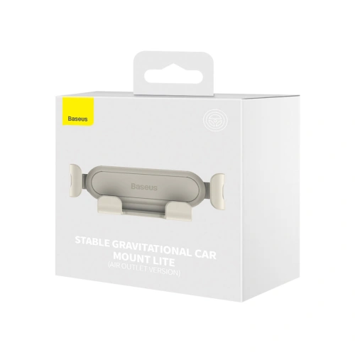 Kup Autohalterung für Lüftungsgitter Baseus Stable Gravitational Car Mount Lite (Air Outlet Version) creme-weiß - BSU3538 - {ean13} - Sklep Home Screen