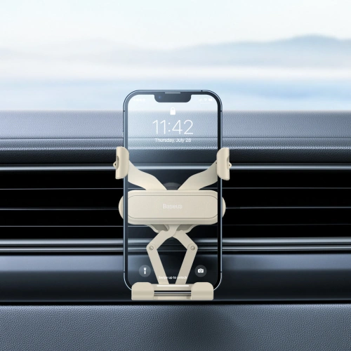 Kup Uchwyt samochodowy do kratki nawiewu Baseus Stable Gravitational Car Mount Lite (Air Outlet Version) krémově bílý - BSU3538 - {ean13} - Sklep Home Screen