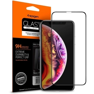 Kup Gehärtetes Glas Spigen GLAS.tR TC 3D Full Cover Case Friendly iPhone 11/iPhone XR - SPN423BLK - {ean13} - Sklep Home Screen