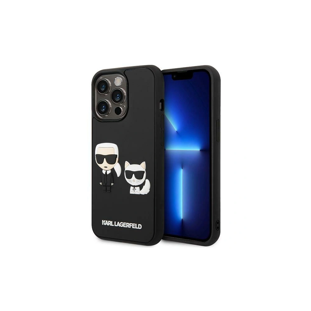 Etui Karl Lagerfeld KLHCP14L3DRKCK Apple iPhone 14 Pro czarny/black hardcase Karl&Choupette Ikonik 3D