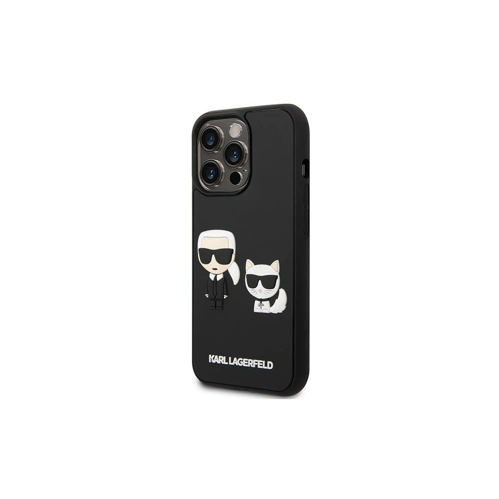 Etui Karl Lagerfeld KLHCP14L3DRKCK Apple iPhone 14 Pro czarny/black hardcase Karl&Choupette Ikonik 3D
