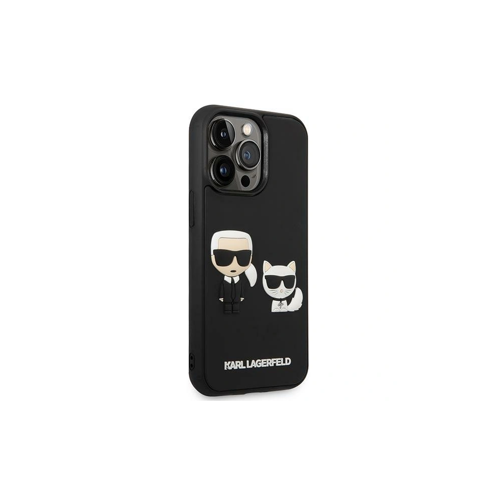Etui Karl Lagerfeld KLHCP14L3DRKCK Apple iPhone 14 Pro czarny/black hardcase Karl&Choupette Ikonik 3D