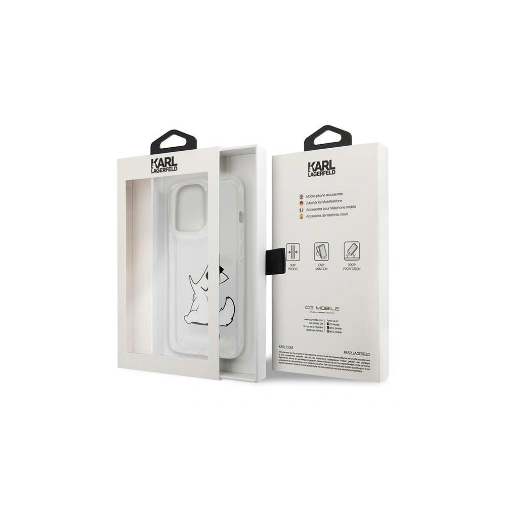 Etui Karl Lagerfeld KLHCP14LCFNRC Apple iPhone 14 Pro hardcase przeźroczysty/transparent Choupette Fun