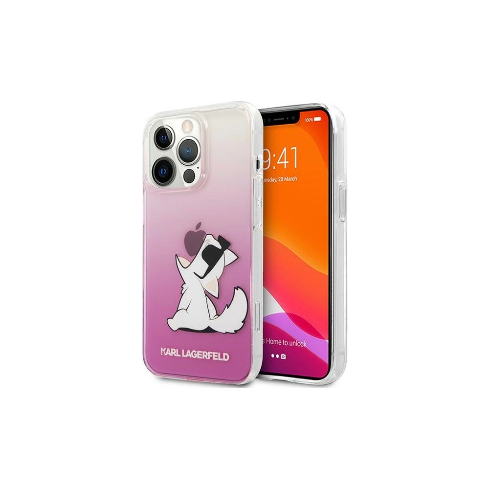 Etui Karl Lagerfeld KLHCP14LCFNRCPI Apple iPhone 14 Pro hardcase różowy/pink Choupette Fun