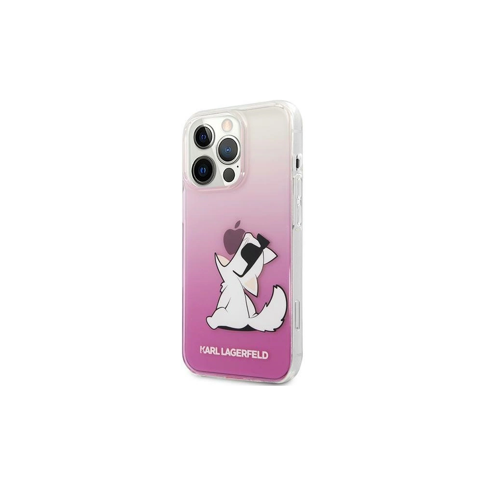 Etui Karl Lagerfeld KLHCP14LCFNRCPI Apple iPhone 14 Pro hardcase różowy/pink Choupette Fun