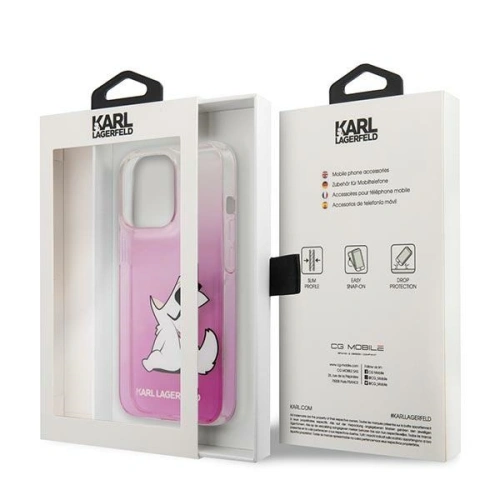 Kup Etui Karl Lagerfeld KLHCP14LCFNRCPI Apple iPhone 14 Pro hardcase rózsaszín/pink Choupette Fun - KLD1023 - {ean13} - Sklep Home Screen