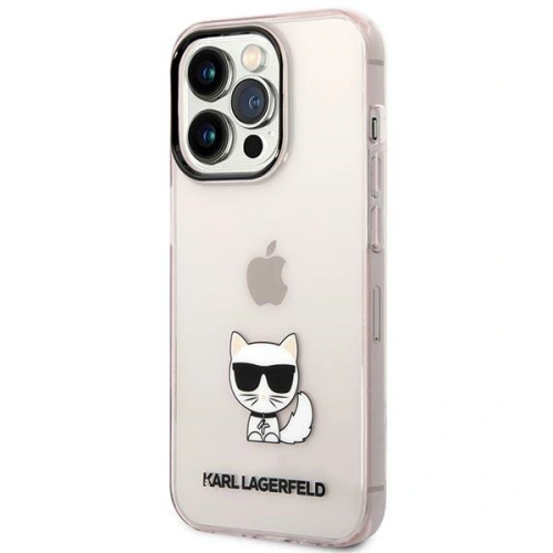 Kup Etui Karl Lagerfeld KLHCP14LCTTRI Apple iPhone 14 Pro hardcase roz/pink Transparent Choupette Body - KLD1025 - {ean13} - Sklep Home Screen