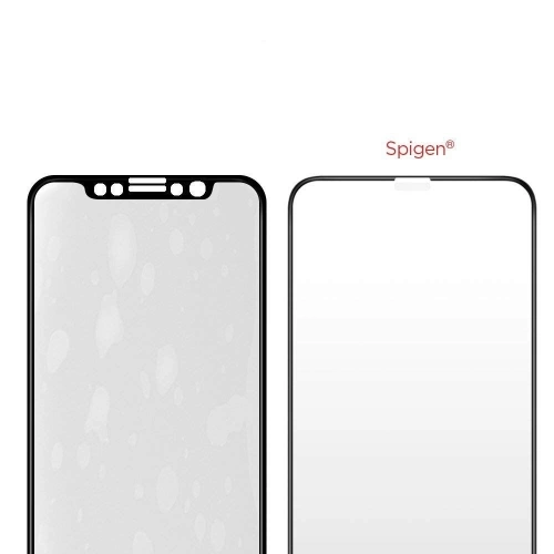 Kup Gehärtetes Glas Spigen GLAS.tR TC 3D Full Cover Case Friendly iPhone 11 Pro Max/XS Max - SPN424BLK - {ean13} - Sklep Home Screen