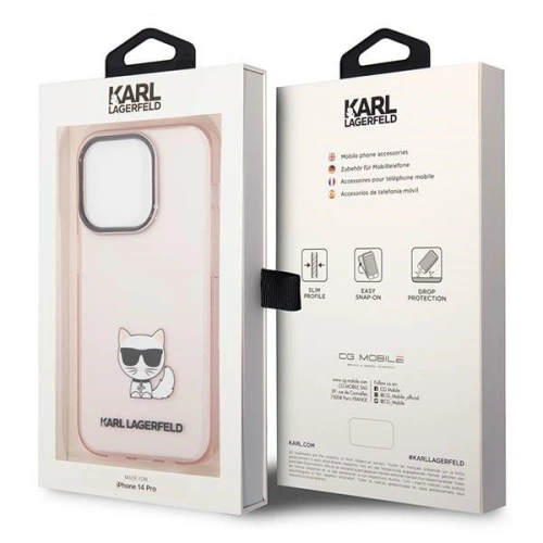Kup Etui Karl Lagerfeld KLHCP14LCTTRI Apple iPhone 14 Pro hardcase roz/pink Transparent Choupette Body - KLD1025 - {ean13} - Sklep Home Screen