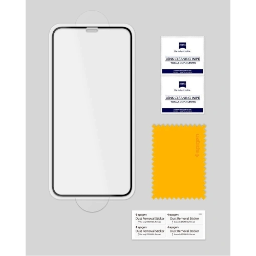 Kup Gehärtetes Glas Spigen GLAS.tR TC 3D Full Cover Case Friendly iPhone 11 Pro Max/XS Max - SPN424BLK - {ean13} - Sklep Home Screen