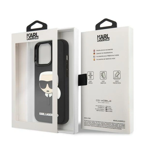 Kup Etui Karl Lagerfeld KLHCP14LKH3DBK Apple iPhone 14 Pro černý/black hardcase 3D Rubber Karl`s Head - KLD1026 - {ean13} - Sklep Home Screen