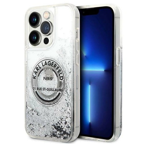 Kup Etui Karl Lagerfeld KLHCP14LLCRSGRS Apple iPhone 14 Pro ezüst/silver hardcase Liquid Glitter RSG - KLD1027 - {ean13} - Sklep Home Screen