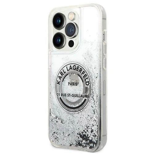 Kup Etui Karl Lagerfeld KLHCP14LLCRSGRS Apple iPhone 14 Pro ezüst/silver hardcase Liquid Glitter RSG - KLD1027 - {ean13} - Sklep Home Screen