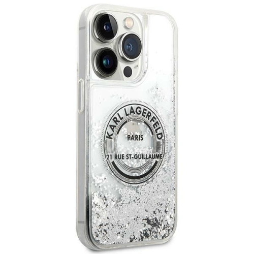 Kup Etui Karl Lagerfeld KLHCP14LLCRSGRS Apple iPhone 14 Pro ezüst/silver hardcase Liquid Glitter RSG - KLD1027 - {ean13} - Sklep Home Screen