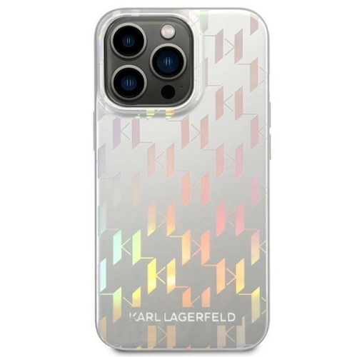 Kup Etui Karl Lagerfeld KLHCP14LLGMMSV3 pentru Apple iPhone 14 Pro hardcase argintiu/silver Monogram Iridescent - KLD1028 - {ean13} - Sklep Home Screen