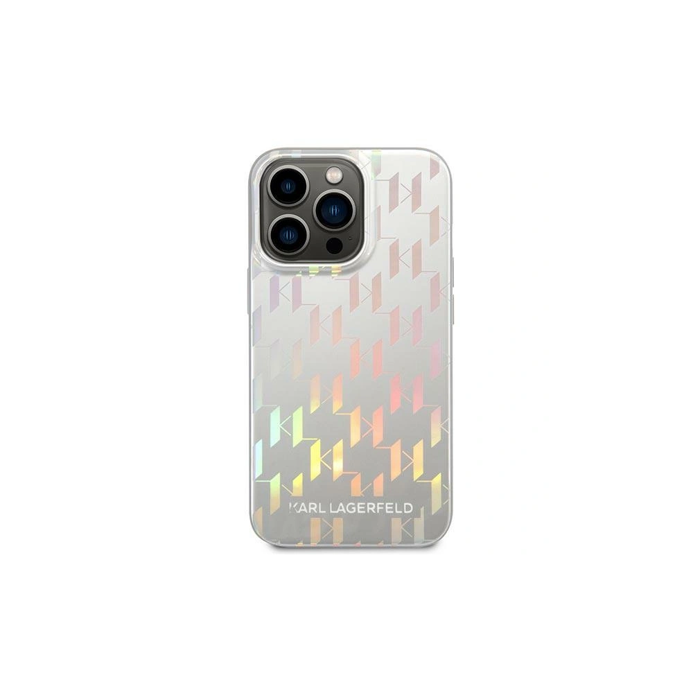 Etui Karl Lagerfeld KLHCP14LLGMMSV3 Apple iPhone 14 Pro hardcase srebrny/silver Monogram Iridescent