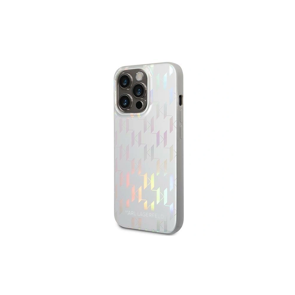 Etui Karl Lagerfeld KLHCP14LLGMMSV3 Apple iPhone 14 Pro hardcase srebrny/silver Monogram Iridescent