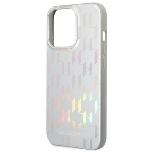 Kup Etui Karl Lagerfeld KLHCP14LLGMMSV3 pentru Apple iPhone 14 Pro hardcase argintiu/silver Monogram Iridescent - KLD1028 - {ean13} - Sklep Home Screen
