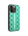 Kup Etui Karl Lagerfeld KLHCP14LPGKLSKN Apple iPhone 14 Pro Hardcase grün/green Monogram Stripe - KLD1029 - {ean13} - Sklep Home Screen